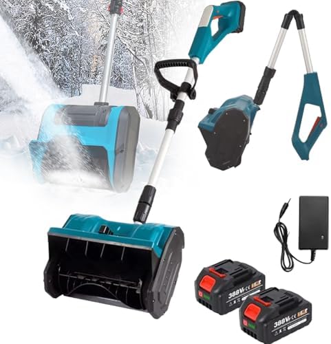 Sneeuwschuiver Snoerloze - elektrische accu-sneeuwblazer, met instelbare richting en telescopische paal