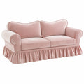 2-Sitzer Sofa Samt Rosa