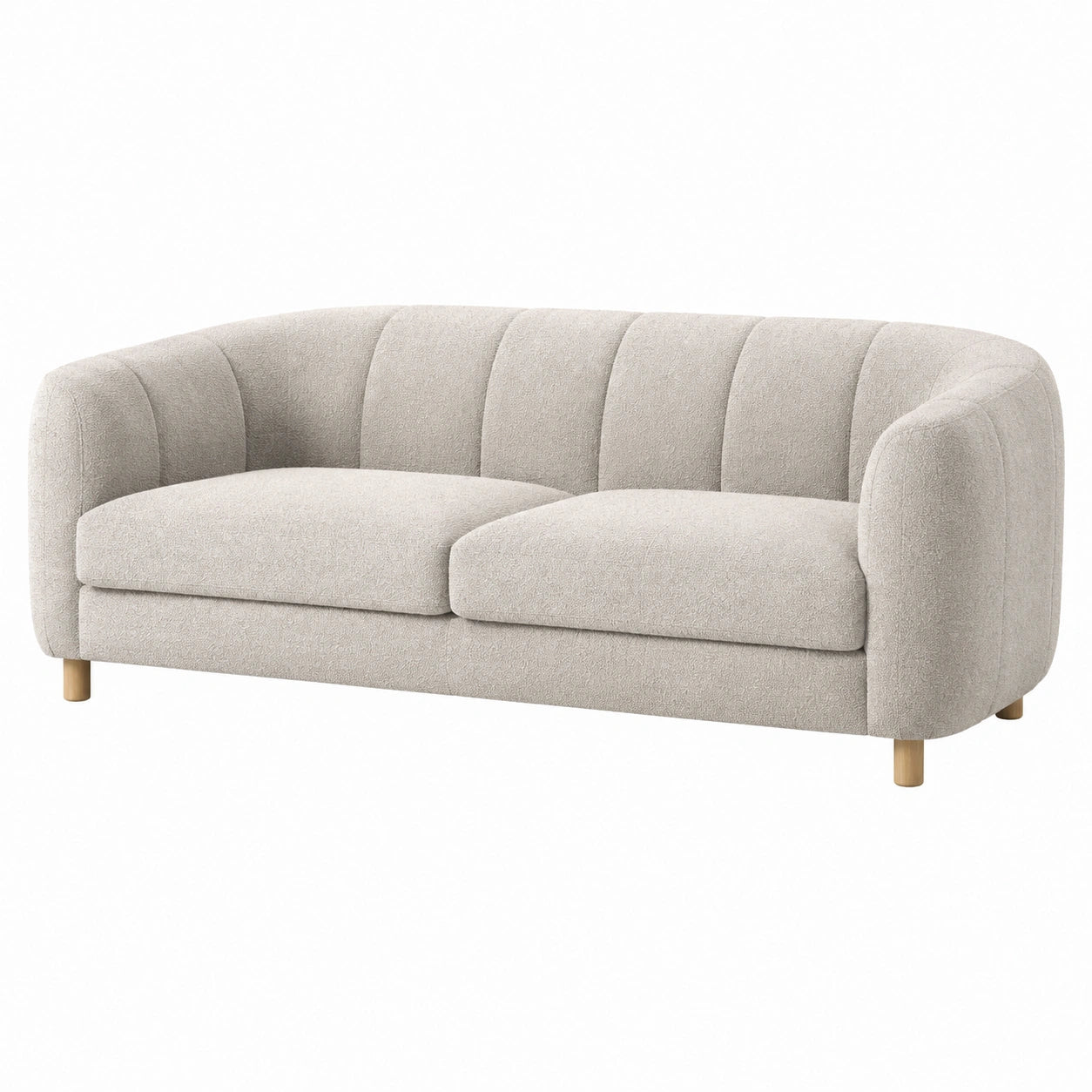 2-Sitzer Sofa Polyester Beige 200x90x80 cm