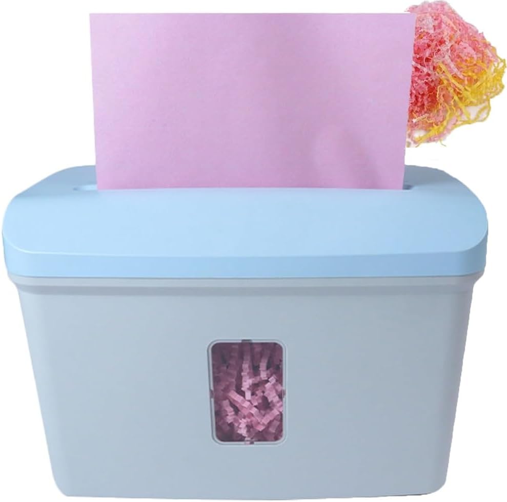 Xghdpbm Shredder Automatische papierversnipperaar, 7,5L kreukelpapier versnipperd papier snijmachine, raffiapapier/25g en A4/70g, voor verjaardagen