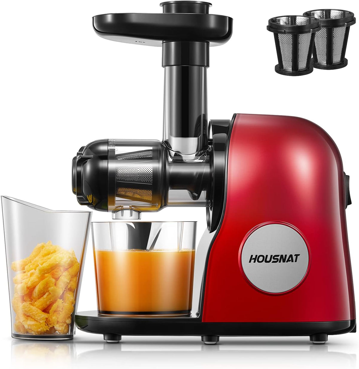 Housnat Sapcentrifuge Juicer Machines, Housnat Slow Masticating Juicers Hele Fruit en Groenten, Professionele Koude Pers Juicer Extractor, Borstel