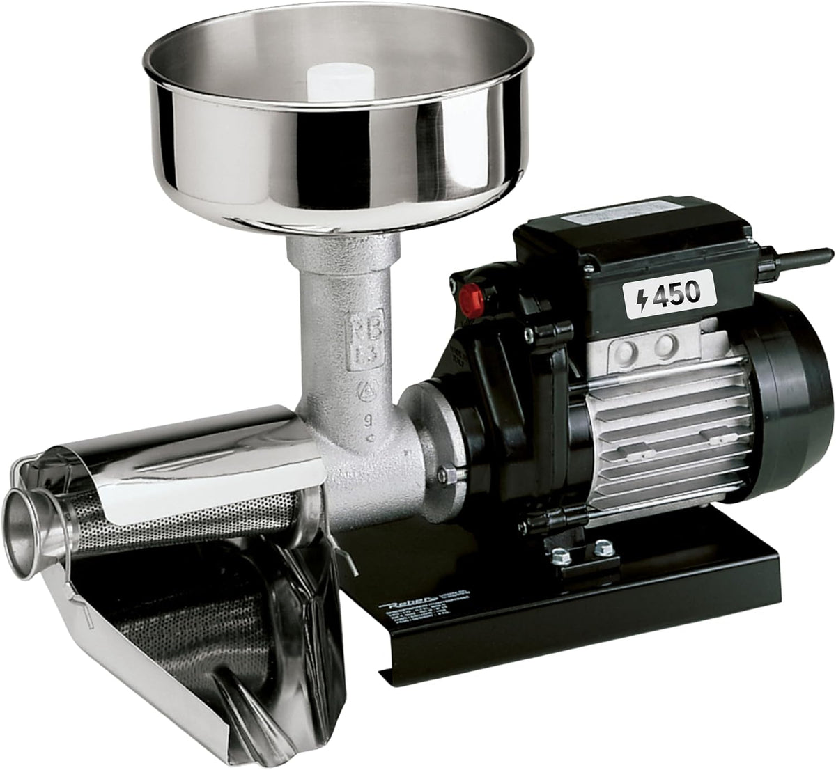Reber Handpers 9008 N - citruspers (roestvrij staal, rood