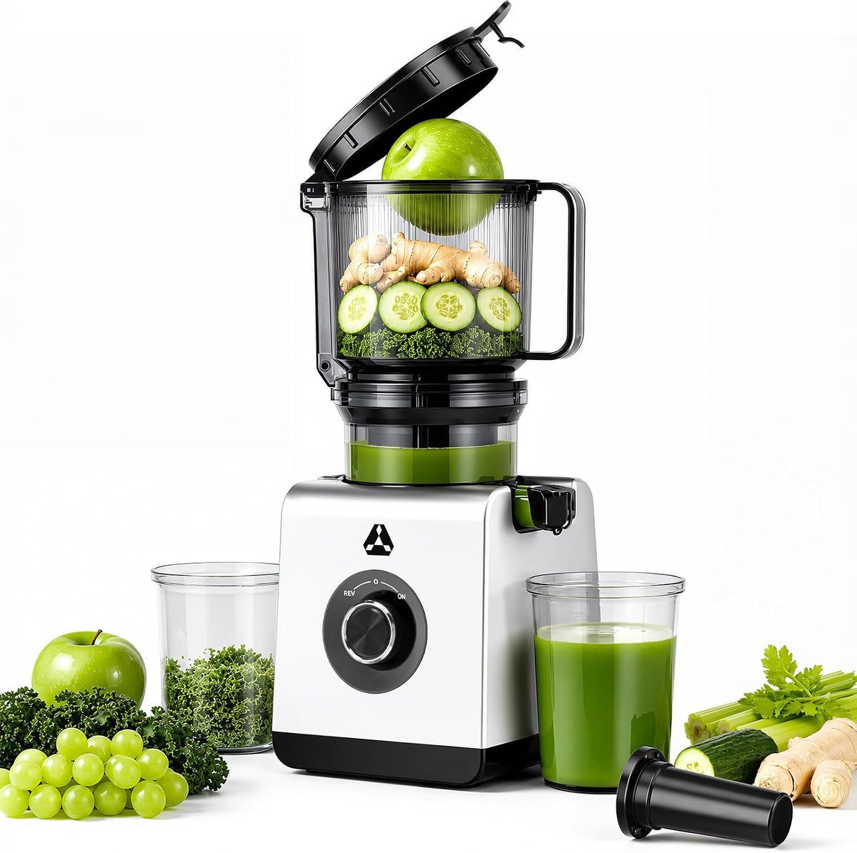 AAOBOSI Sapcentrifuge, Slow Juicer - 165 mm XXL-vulschacht