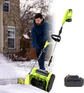 Zjlzjlo Sneeuwfrez Krachtige 900W snoerloze sneeuwschuiver, 25 cm sneeuwruimbreedte, met 90 minuten accu en 3-weg richting, 1 battery, voor terras