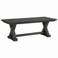 Rechteckiger Esstisch Holz Dunkelgrau 200x100x76 cm