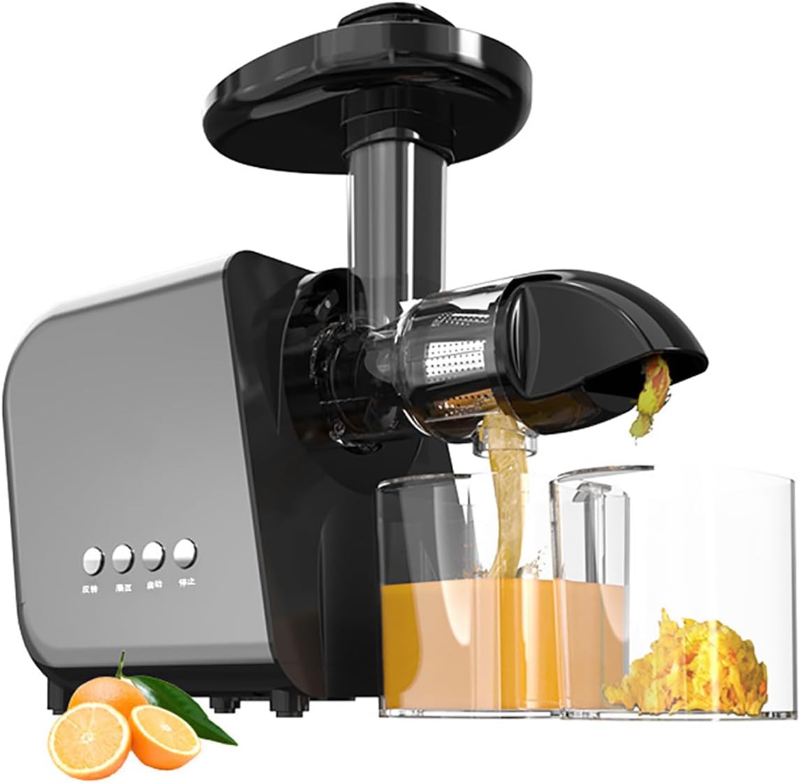 Sapcentrifuge Slow Masticating Juicer, met 800ml capaciteit, 3-traps filtratie en eenvoudig schoon ontwerp, compacte sapmachine, voor thuis en keuken