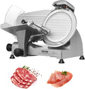 Vevor Snijmachines Commerciële vleessnijder, 340 W, met 25,4 cm koolstofstalen lemmet, 0-15 mm instelbare dikte, elektrische snijmachine, voor vlees