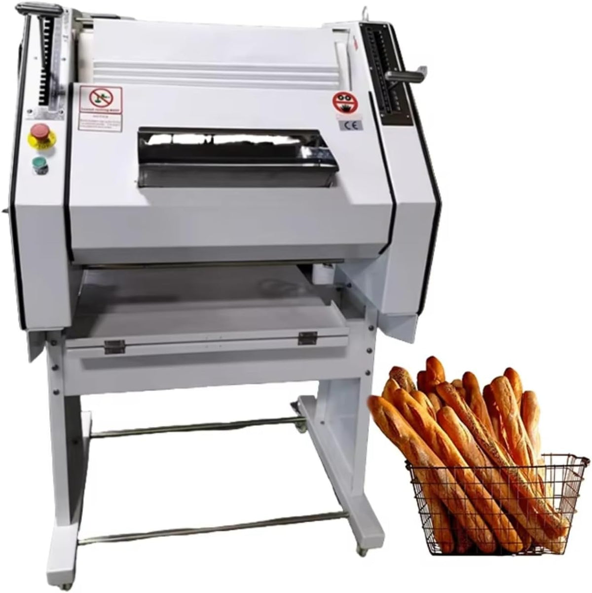 Broodbakmachine Automatische broodmachine, commerciële roestvrijstalen deegvormer en -rol, hoog rendement, voor stokbrood, volkoren en toast