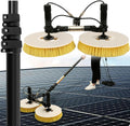 Genérico Raamtrekker Reinigingsmachine, 3,5 m telescoopstang, voor zonnepanelen, watersproeiborstel, met dubbele kop