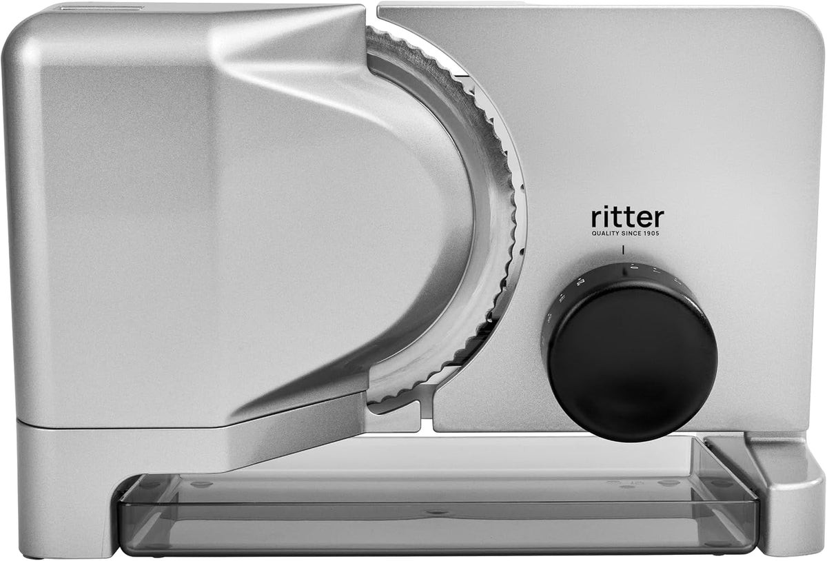 Ritter Snijmachines E 16 elektrische allessnijder & broodsnijmachine van, zilver, met ECO-motor, Made in Germany