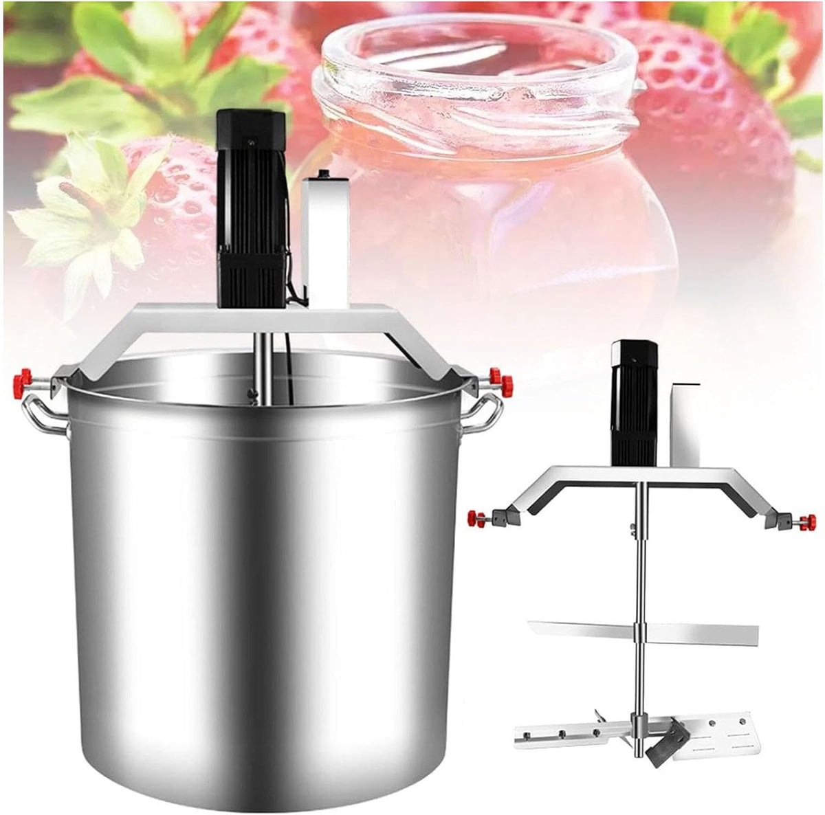 lwjunmm Keukenmachine Automatische, 60L-550W-220V, roestvrij staal. Hot pot kruidenmixer, fabrieksmatig kokende commerciële voedselmenger