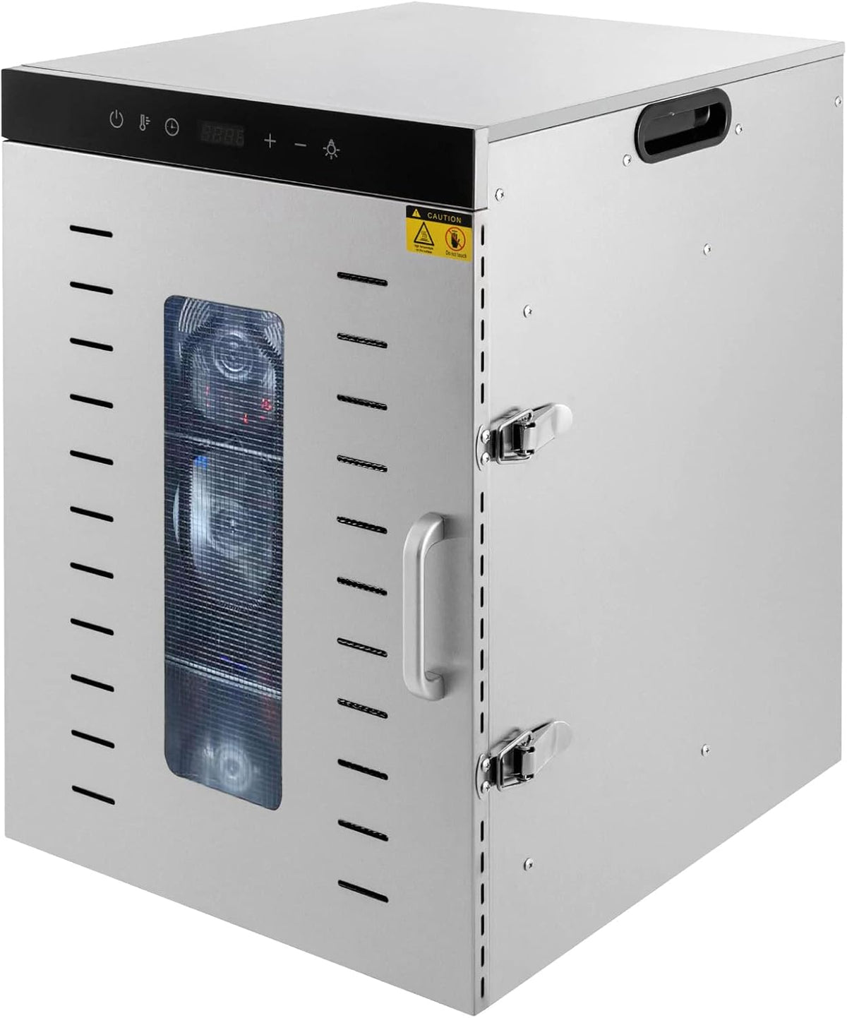 Melaquly Voedseldroger 16 tray roestvrij stalen voedseldehydrator, 1500 W droogautomaat vriesdroger, 40,5 x 46 x 57,5 cm, fruitdroger