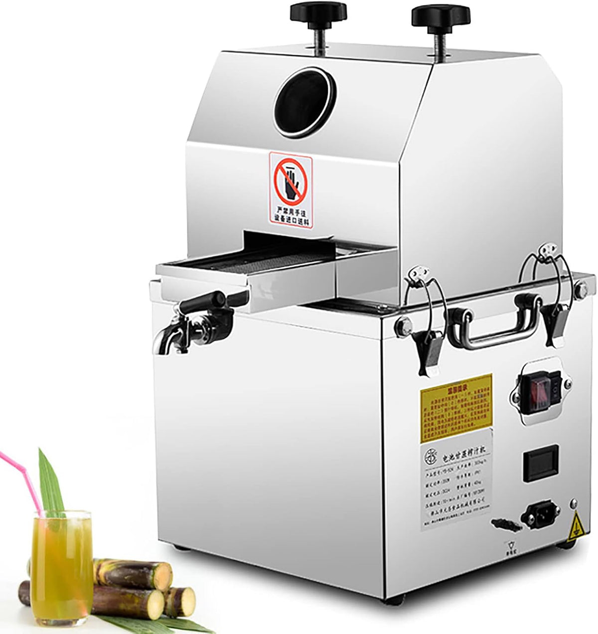 Sapcentrifuge Commerciële Elektrische 350W Slow Masticating Juicer, 450kg/h High Nutritive Sap Extractie, voor Suikerriet en Fruit
