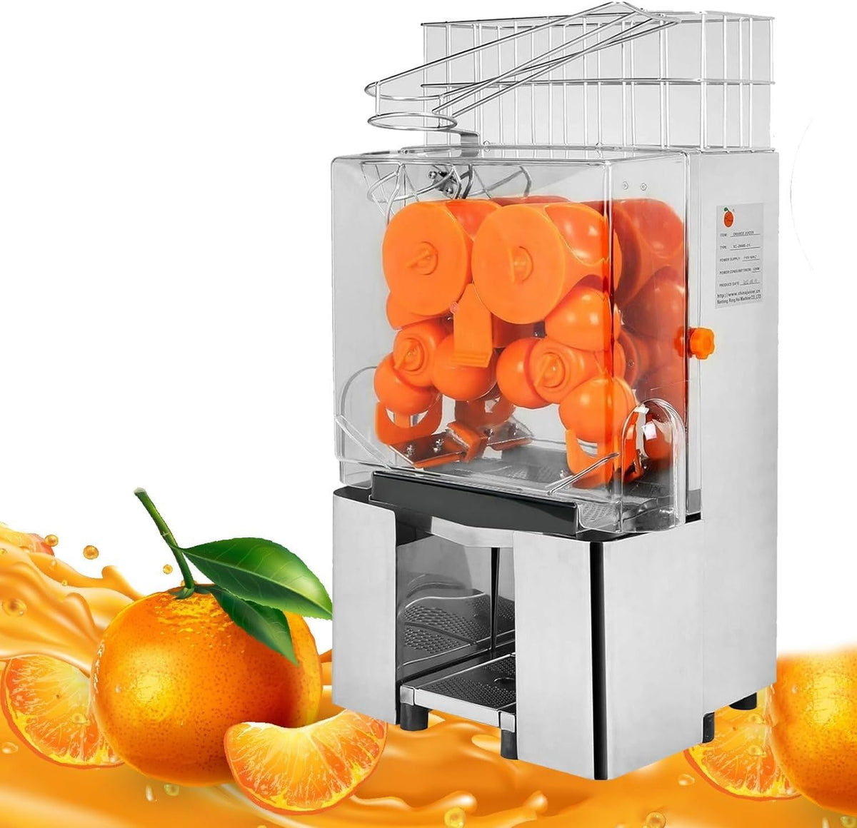Tptawf Sapcentrifuge Commerciële, sapcentrifuge 22-30 sinaasappels per minuut, sinaasappelpers, citroencitruspers