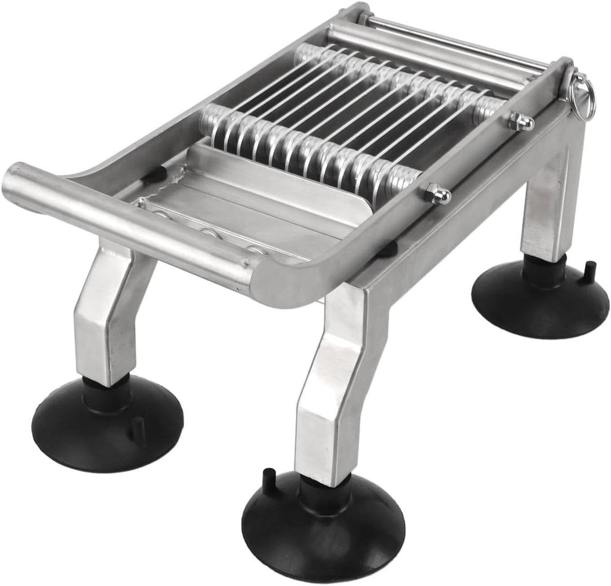 Topincn Accessoires buitenhaard Roestvrijstalen Commerciële Groentesnijder, met 4 Zuignap Voeten, voor Restaurantkeuken (5mm), Geschikt, voor Sla