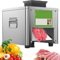 Snijmachines Qxiwaoe Vlees snijmachine, voor thuis 150KG/H 850W, 7mm, Commerciële elektrische vlees snijmachine Slicer Cube Versnipperd vlees RVS mes