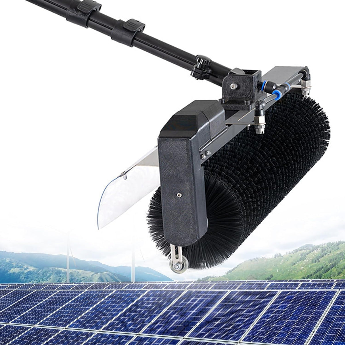 Raamreiniger Zonne-reinigingsmachine, 5,5 m bereik, elektrisch waterspuitgereedschap, rolborstel, voor fotovoltaïsche systemen, dakraamreiniger