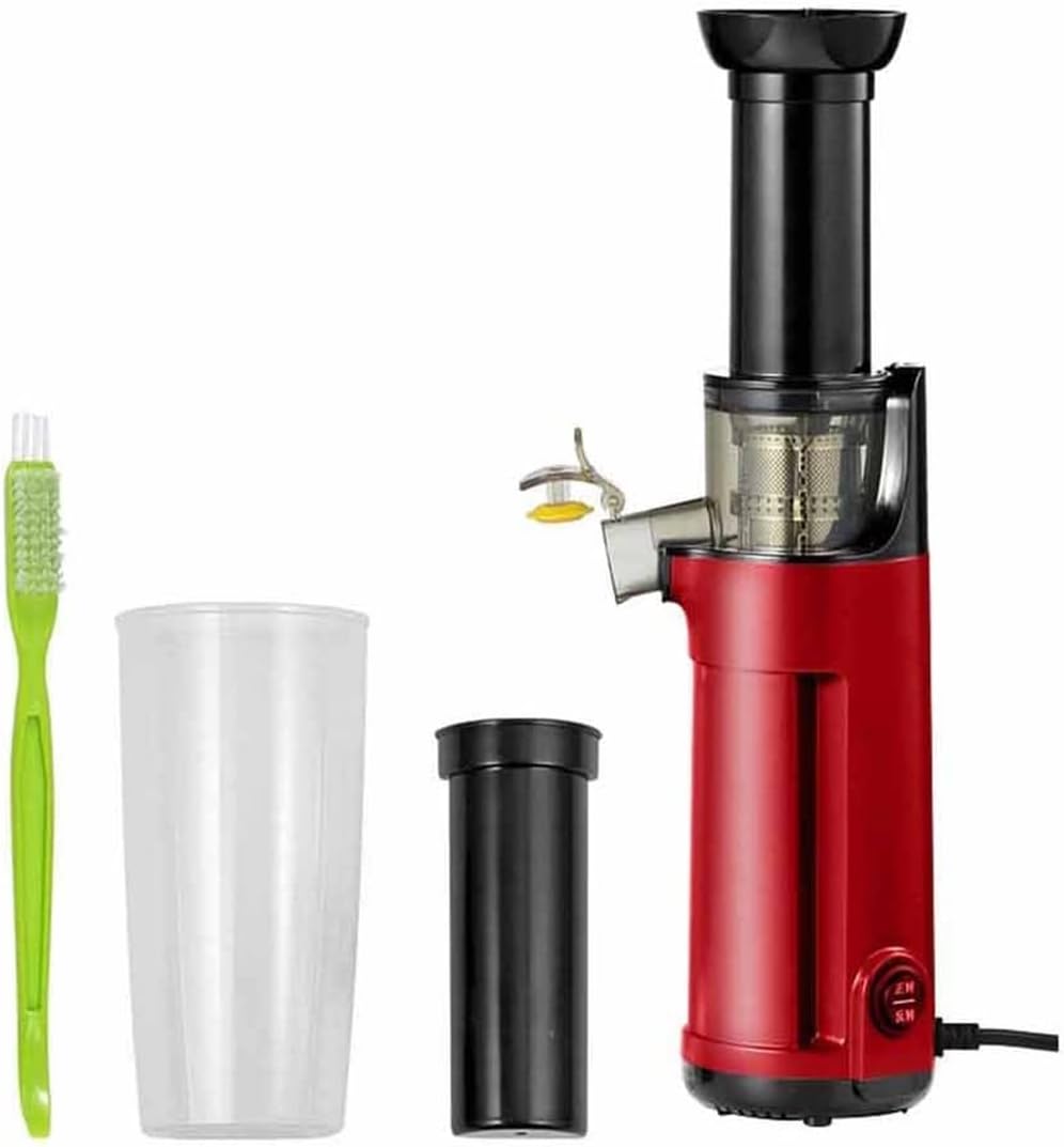 Sapcentrifuge Oryfwj Juicer Machine, Compact Masticating Slow Juicer Makkelijk schoon te maken Koude Pers Juicer, met Borstel, Cup