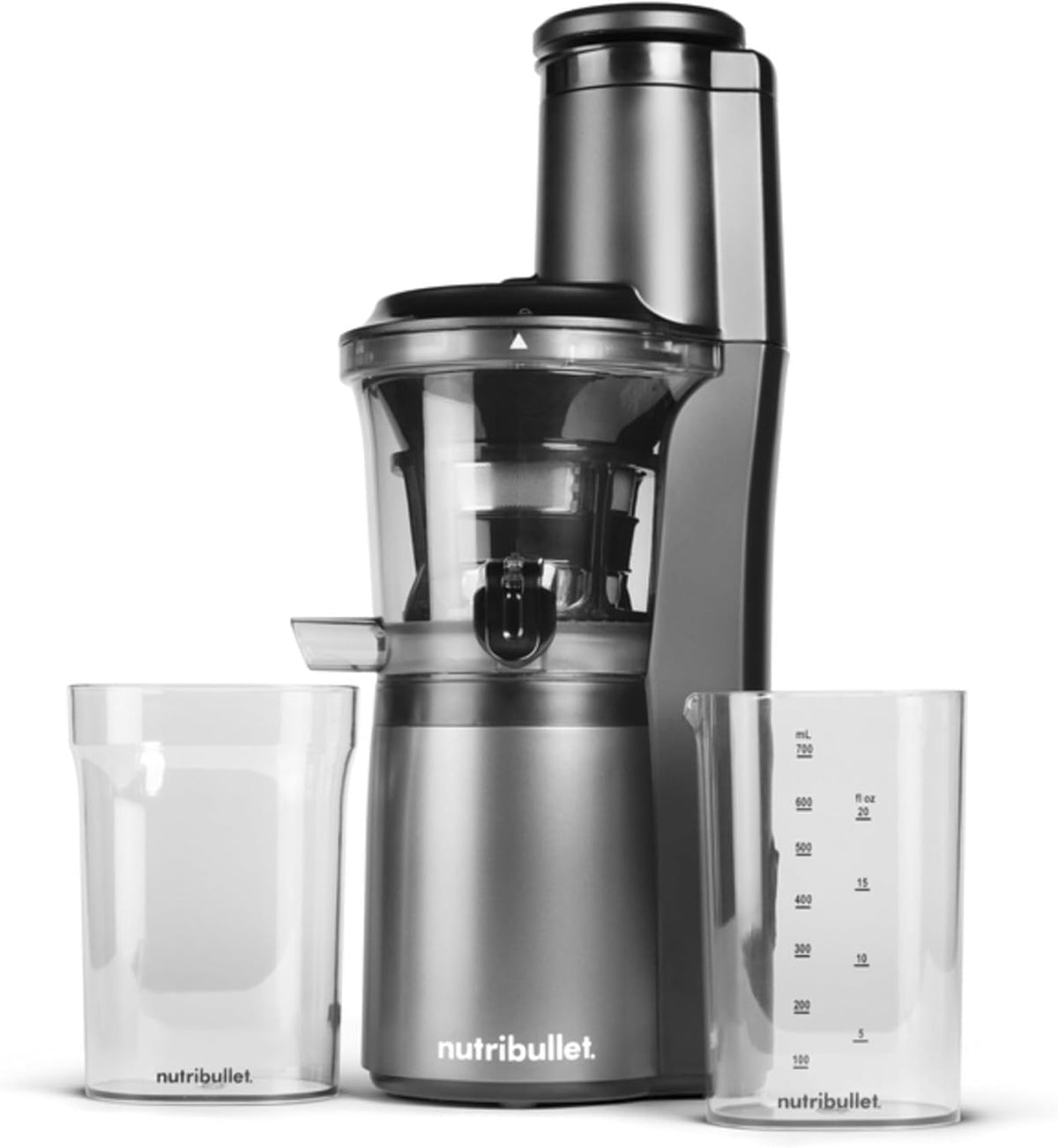 NutriBullet Sapcentrifuge Slow Juicer NBJ500 Koudsap, 150 W vermogen, 887 ml pulpcontainer, 700 ml karaf, zwart