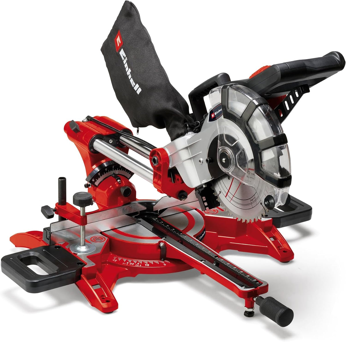 Einhell Verstekzag TC, 1.500 W, 210 x 30 mm Diameter Zaagblad, SM 2131/1 Dual Verstekapparaat, incl. Hardmetalen Zaagbladm, Rood, Spaninrichting