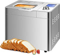 Coocheer Broodbakmachine, met een capaciteit tot 900 g, 550 W, 36 x 22 x 30 cm, 3 broodmaten, intelligente en automatische programma's, zilverkleurig
