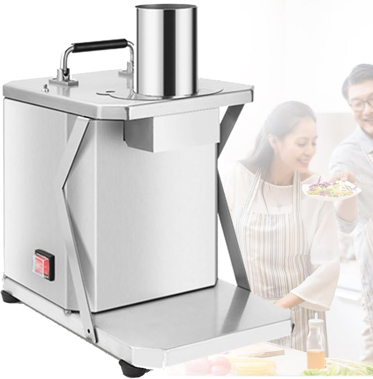 Soypax Snijmachines Elektrische Groente Hakmolen, 6mm, Multifunctionele Snijder Snijmachine