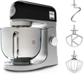 Kenwood Keukenmachine KMix KMX750BK, roestvrijstalen kom van 5 l, inclusief 3-delige deegset en spatbescherming, 1000 watt, zwart, metalen behuizing