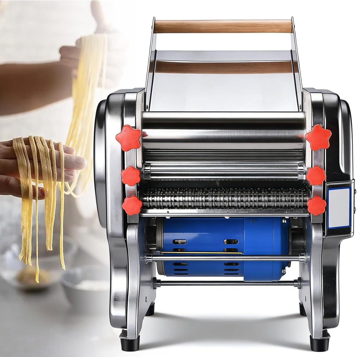 Pastamachine Tdsyocg Elektrische, voor commerciële pastamachine, met kneed- en sneldrogende functie, voor restaurants en cateringactiviteiten