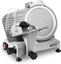 Vevor Snijmachines Commerciële vleessnijmachine, 300 W, met afneembaar 25 cm koolstofstalen lemmet, 0-12 mm snijdikte, elektrische snijmachine, ham