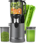 Xtkkgfbir Sapcentrifuge Slow Juicer 400W Koudpers, 147 mm XL Invoer, 1,8 L, 2 Bekers, voor Hele Fruit en Groenten, Hoog Saprendement, BPA-vrij, Stil
