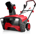 Goplus Sneeuwfrez Elektrische sneeuwblazer, werkbreedte 50 cm, hoogte 25 cm, draaibaar kanaal van 180 graden, 9 m uitworp, led, sneeuwschuiver