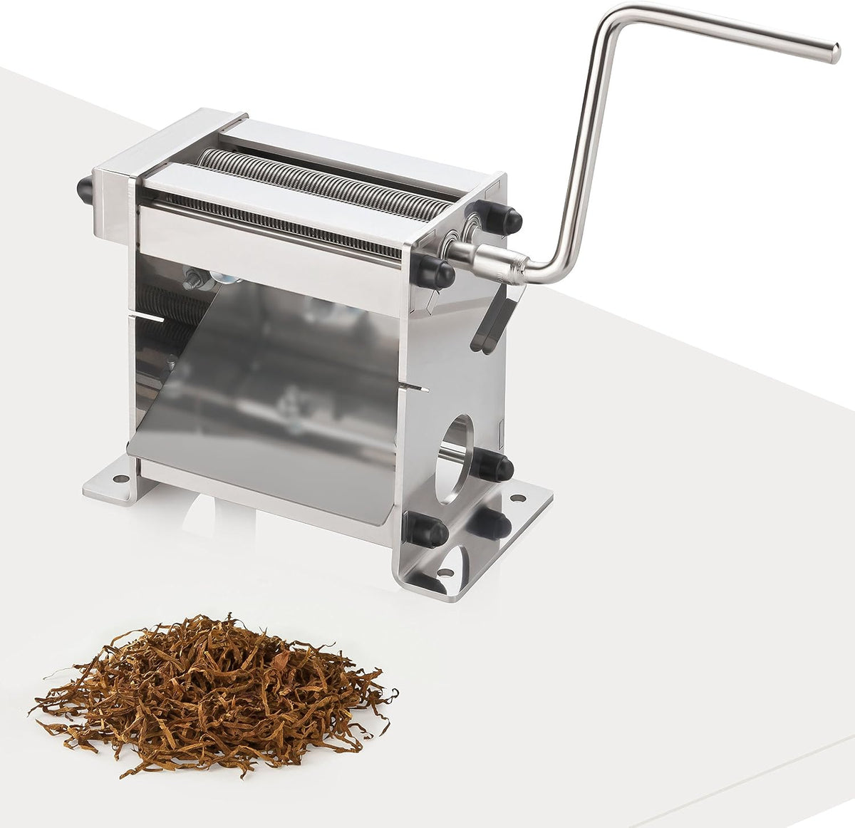 Eurotabak Pijpen Tabakssnijder TC-100 0,8mm, met kogellager Tobacco Cutter Snijmachine, voor fijne snit. Van Eurotabak