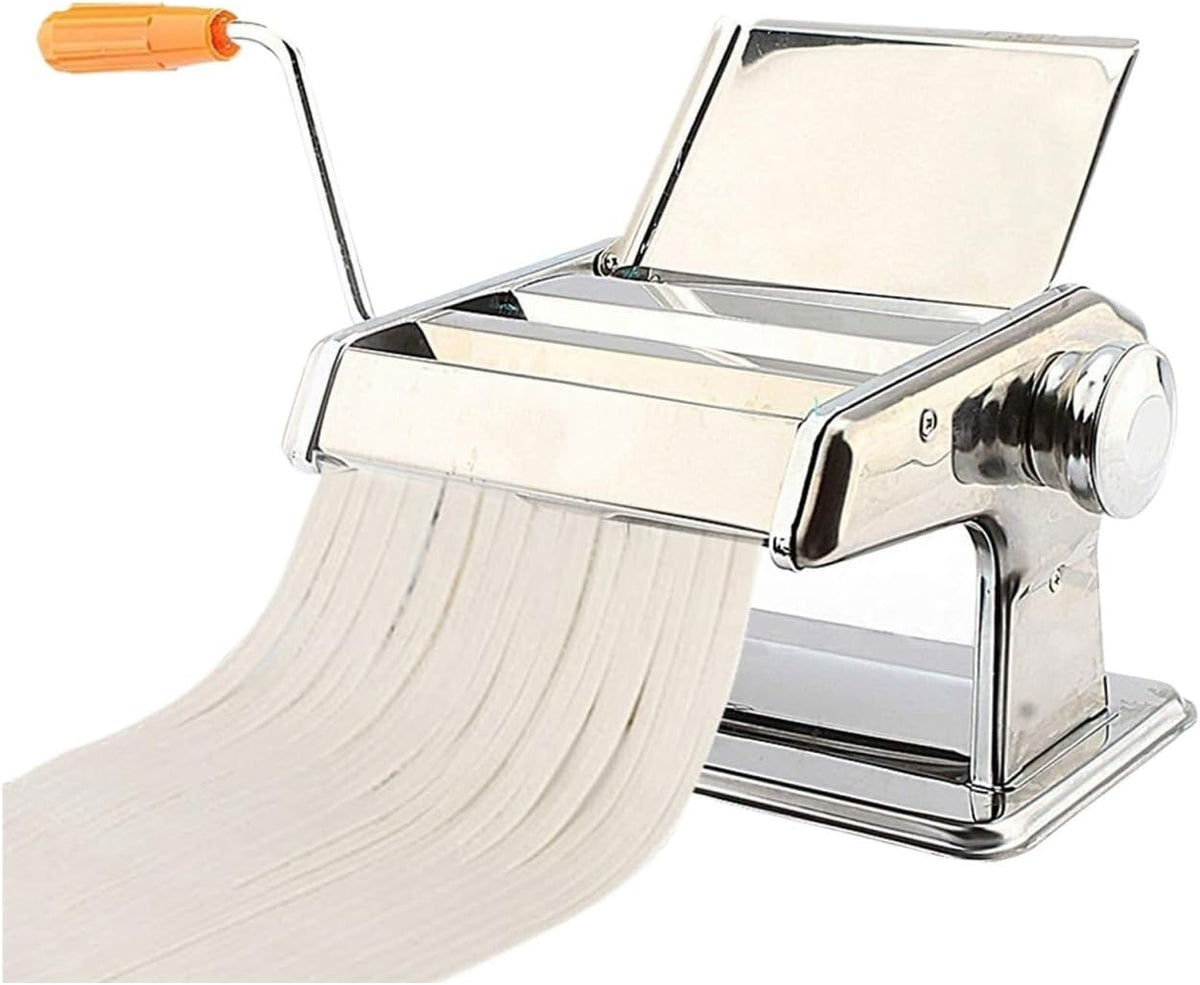 Shchna Pastamachine Gourmet, Handmatige Pastamachine Van Roestvrij Staal Verse Pastarollermachine, Met Zwengel Compact pastamachine