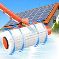 Raamreiniger Beedove Elektrische telescoopborstel, 6,5 m, met telescoopsteel, reinigingsborstel, voor PV-installatie, wasborstel, uitschuifbaar, dak