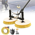 adeproptitysed Product Reinigingsmachine, 5,5 m/18 voet watergevoede paalborstel - 70 cm roterende dubbele borstelkop, voor dak 24V, voor zonnepanelen