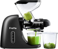 Fretta Sapcentrifuge Juicer Slow Juicer, 200 W, 76 mm grote opening, BPA-vrij (Zwart), roestvrijstalen sapcentrifuge, voor groenten en fruit