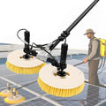 Kindevieft Raamtrekker Roterende reinigingsborstel, wateraangedreven borstel Mains Electricity-7.5m/24ft, voor zonnepanelen