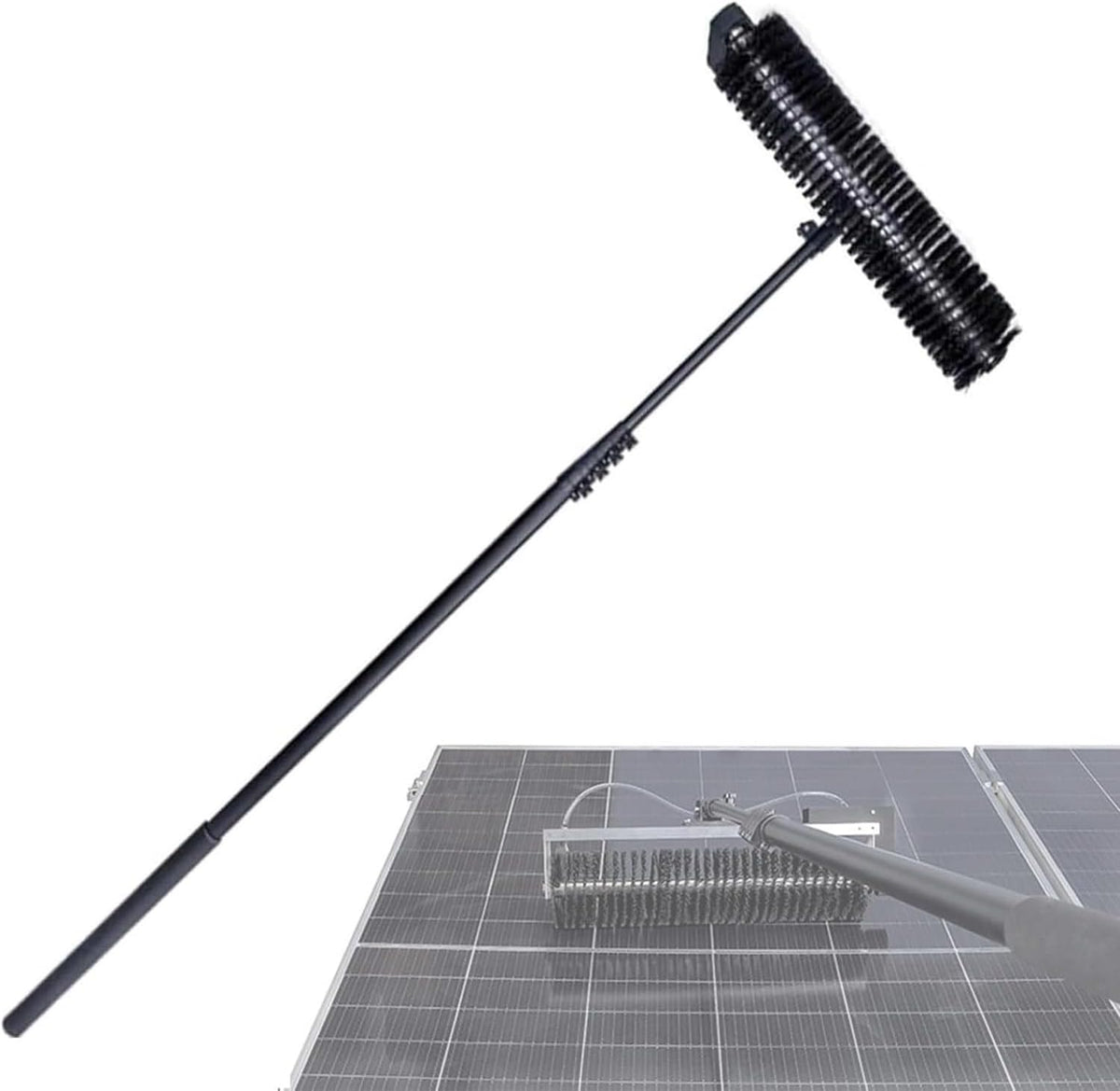 Owohyg Raamtrekker Reinigingsmachine, 60 Cm Rolborstelkop, 3,5 M/11,4 Ft, 3,5 M/11,4, Voor Zonnepanelen, Reinigingsgereedschap, Reinigingsset