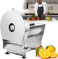 Gehpyyds Snijmachines Elektrische Snijmachine Fruit, Commerciële Fruitversnipperaar Instelbare Dikte 0-0,39 '' (0-10 Mm) Roestvrijstalen Mes
