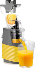 Sapcentrifuge Slow Juicer, met 76 mm brede trechter en afneembare sapbeker, Draagbare koude persmachine, voor eenvoudige reiniging - ideaal