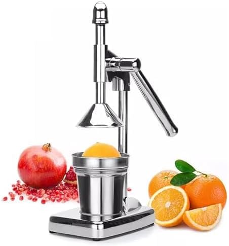 Sapcentrifuge Heavy Duty handmatige citruspers, commerciële kwaliteit roestvrij staal sinaasappel- en citroenpers, met stabiele basis