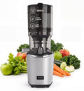 Kuvings Sapcentrifuge AUTO9 Koudpers-, 2 liter auto-hopper, 2-in-1 sap en sorbet (mat lichtzilver), handsfree slow juicer, voor groenten en fruit