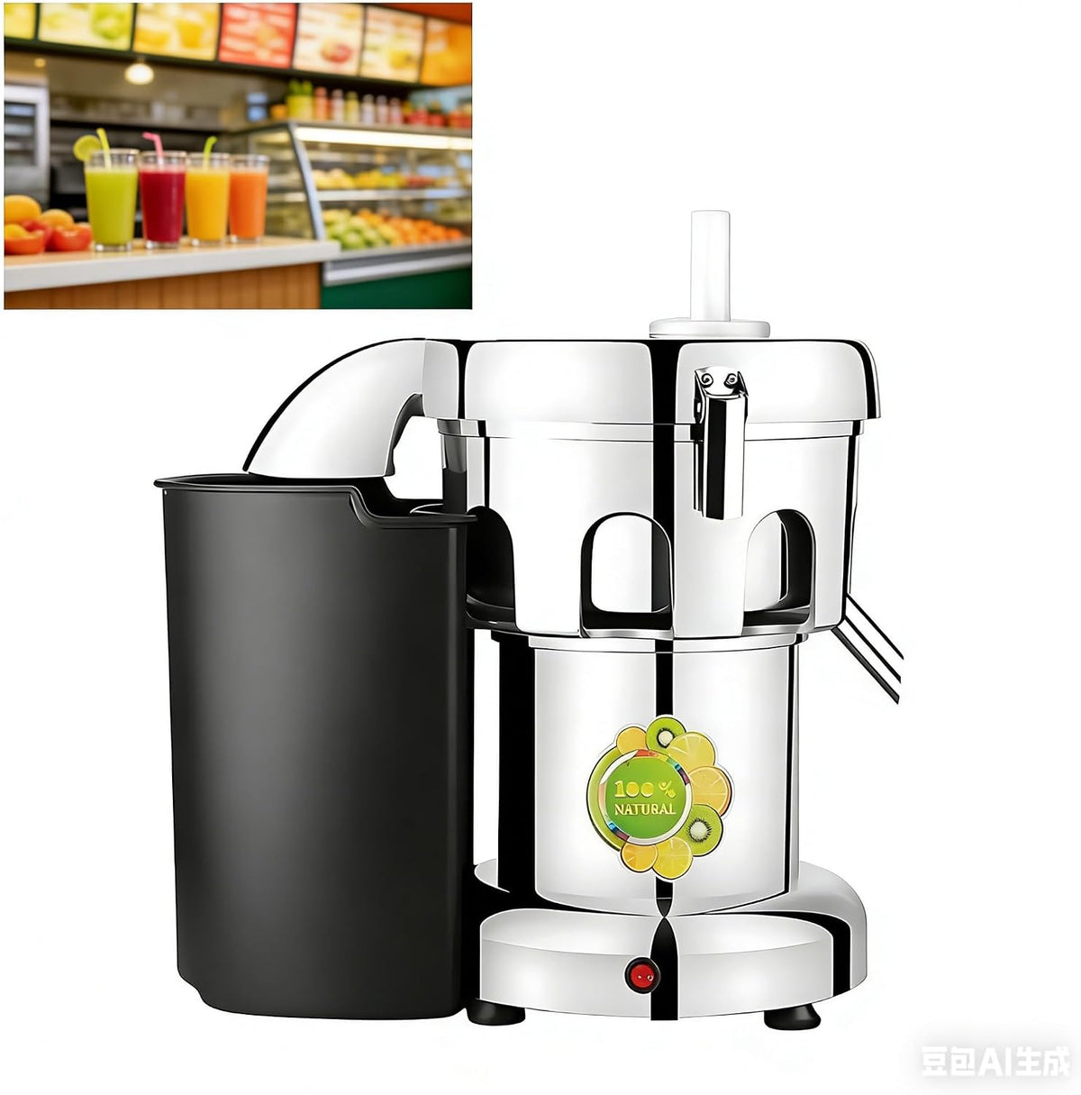 Tyyzdm Sapcentrifuge Commerciële, Café(B2600(750W)), Robuuste Roestvrijstalen Centrifugale Sapcentrifuge, Krachtige Elektrische Fruit