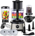Yashe Keukenmachine Multifunctionele, met 2,5 l kom en 1,5 l mengbeker, 1300 W, 11-in-1 blender, 3 snelheden, blender, hakmolen, pulsfunctie