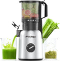 Fimei Sapcentrifuge, 135 mm breedte en grotere voerbuis, met 2 glazen, voor hele groenten en fruit, gemakkelijk te reinigen slowjuicer