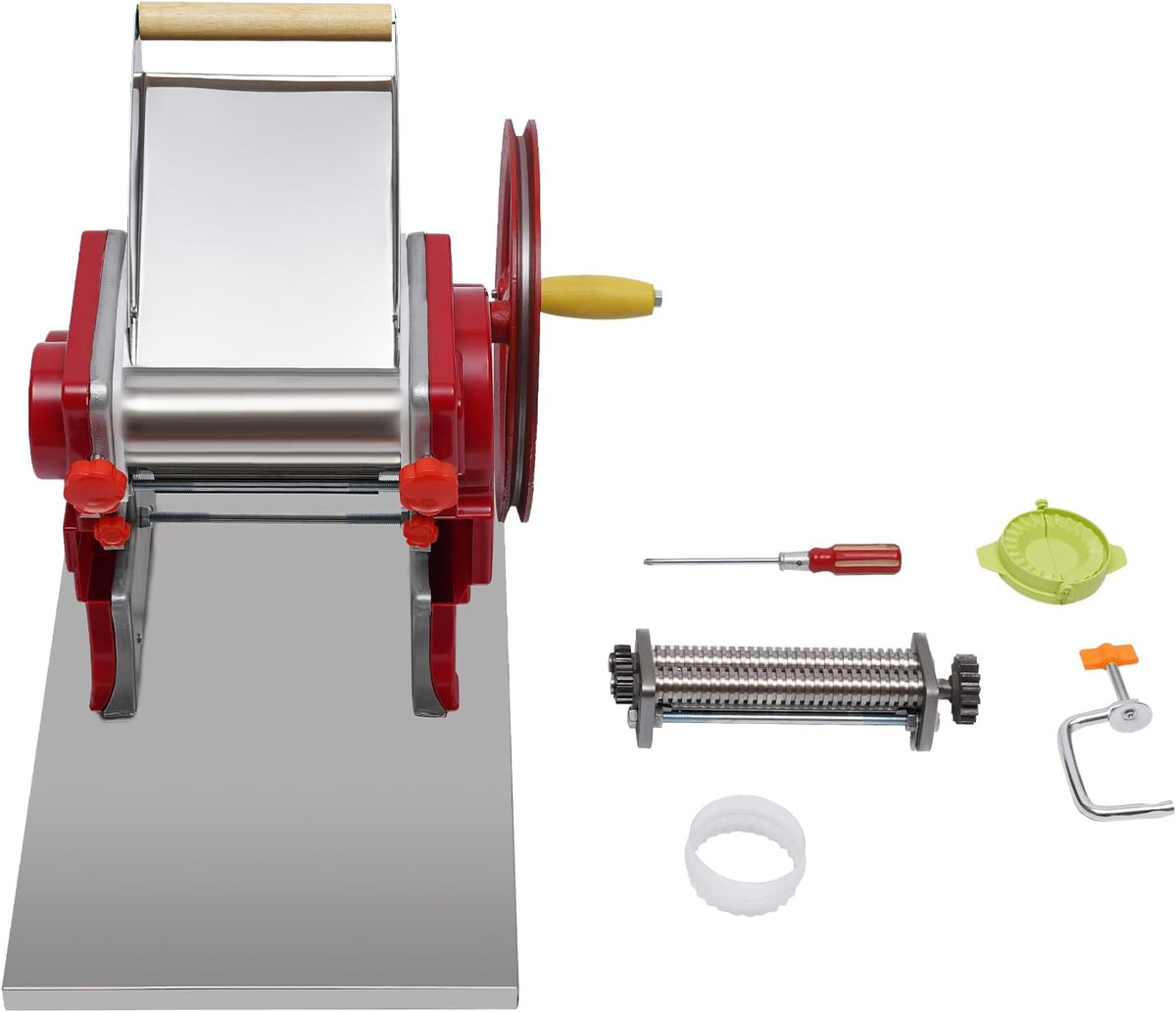 DaiJiubu Pastamachine Noedelmachine van roestvrij staal, handmatige pastamachine, keukengebruik in het huishouden, commerciële handmatige pastamaker