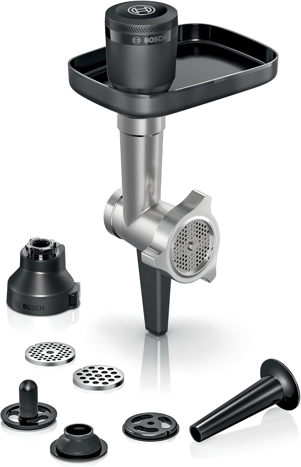 Bosch Keukenmachine Accessoireset Hunting Adventure, met vleesmolen MUZS6HA, voor keukenmachine serie 6, worststopper-opzetstuk