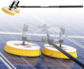 Schoonmaakgereedschap Reinigingsmachine, voor zonnepanelen, met telescoopstang, dubbele kop-reinigingsrobot