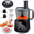 Keukenmachine Camic Compacte, Food Processor 1500 W motor, 2,5 l kom (standaardversie), 6 functies, 3-in-1 schijf, PowerChop, eenvoudige montage