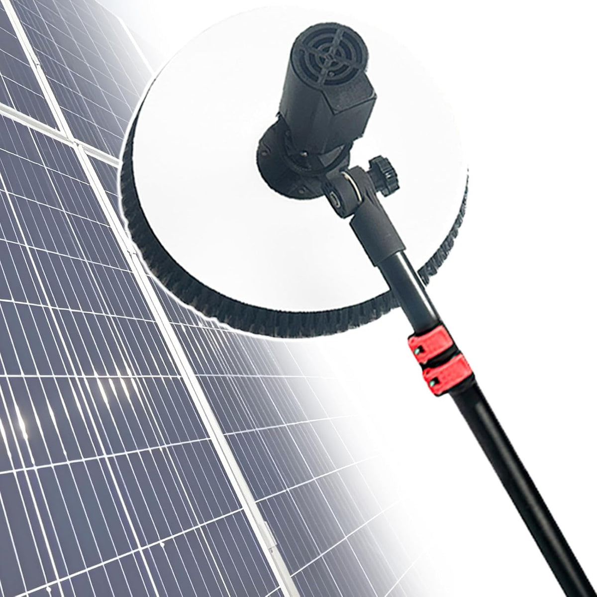 Duanhoz Uitschuifstokk Reinigingsborstel, voor zonnepanelen, voor straatservice, reinigingsmachine, voor zonnepanelen van parkeerplafonds
